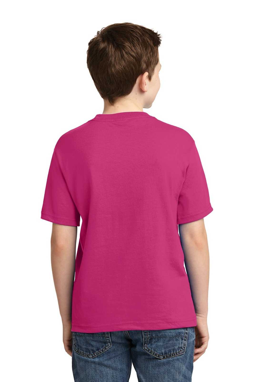 Jerzees 29B Youth Dri-Power 50/50 Cotton/Poly T-Shirt - Cyber Pink - HIT a Double