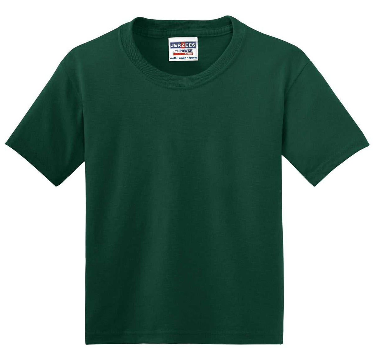 Jerzees 29B Youth Dri-Power 50/50 Cotton/Poly T-Shirt - Forest Green - HIT a Double