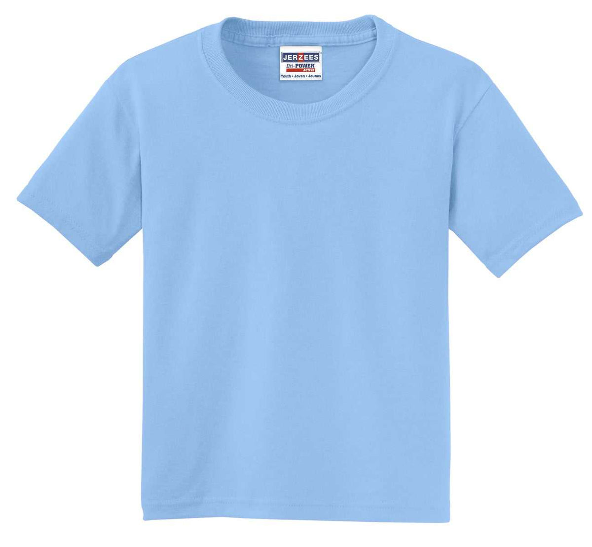 Jerzees 29B Youth Dri-Power 50/50 Cotton/Poly T-Shirt - Light Blue - HIT a Double