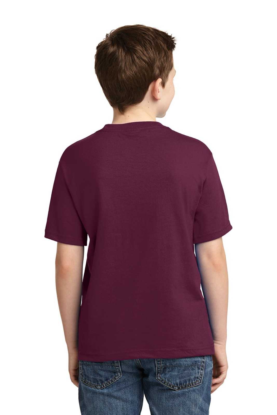 Jerzees 29B Youth Dri-Power 50/50 Cotton/Poly T-Shirt - Maroon - HIT a Double