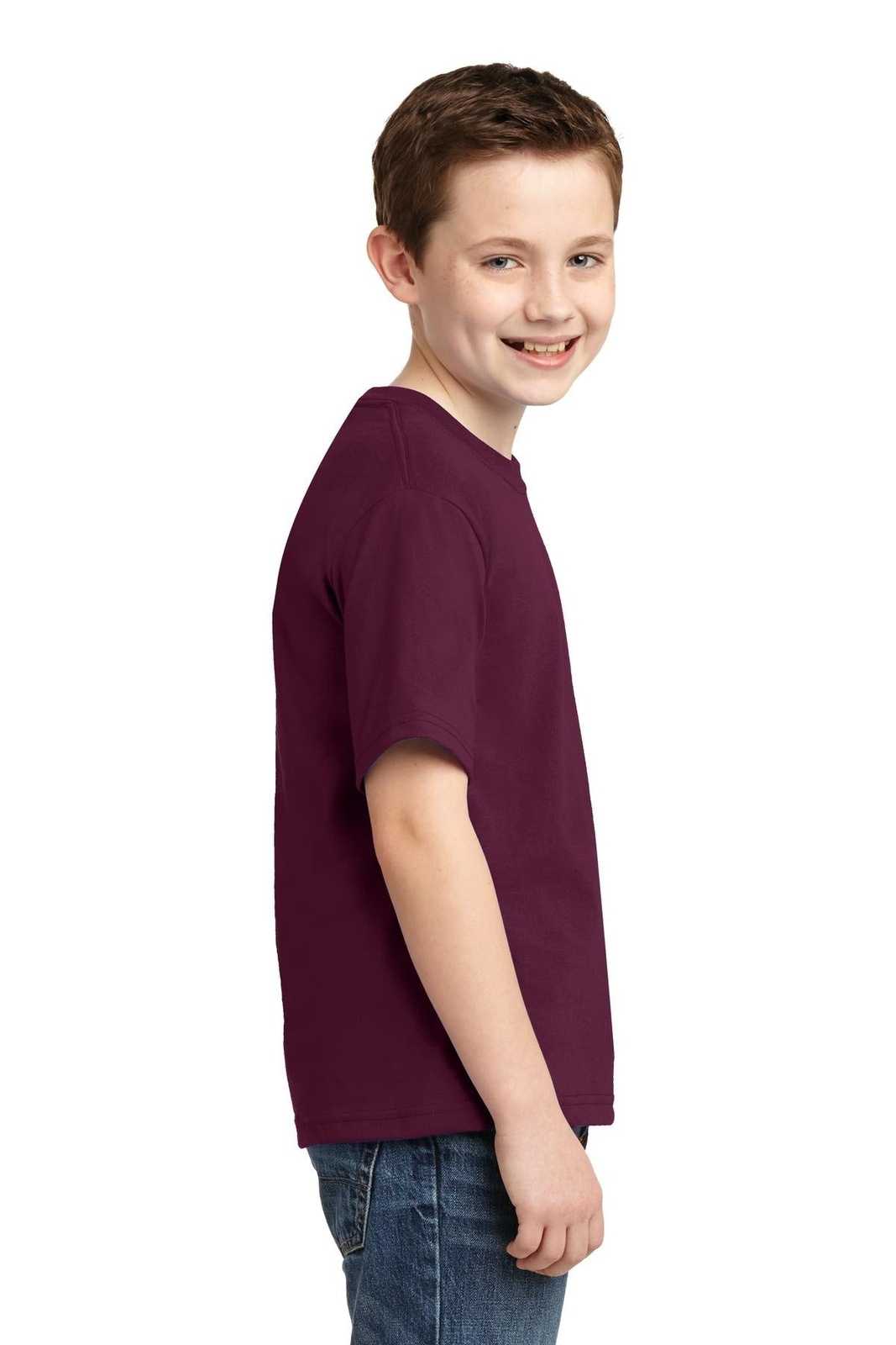 Jerzees 29B Youth Dri-Power 50/50 Cotton/Poly T-Shirt - Maroon - HIT a Double