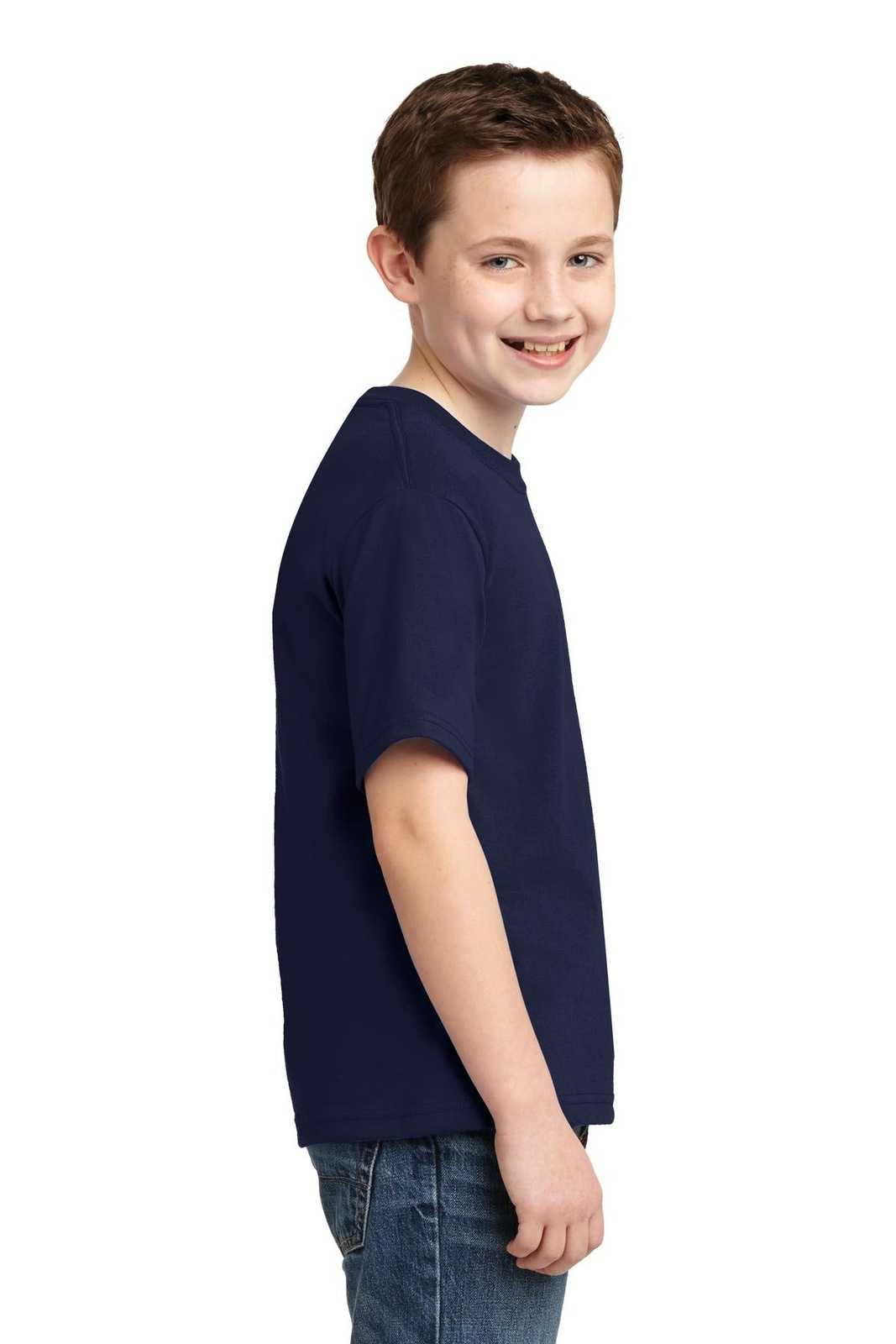 Jerzees 29B Youth Dri-Power 50/50 Cotton/Poly T-Shirt - Navy - HIT a Double