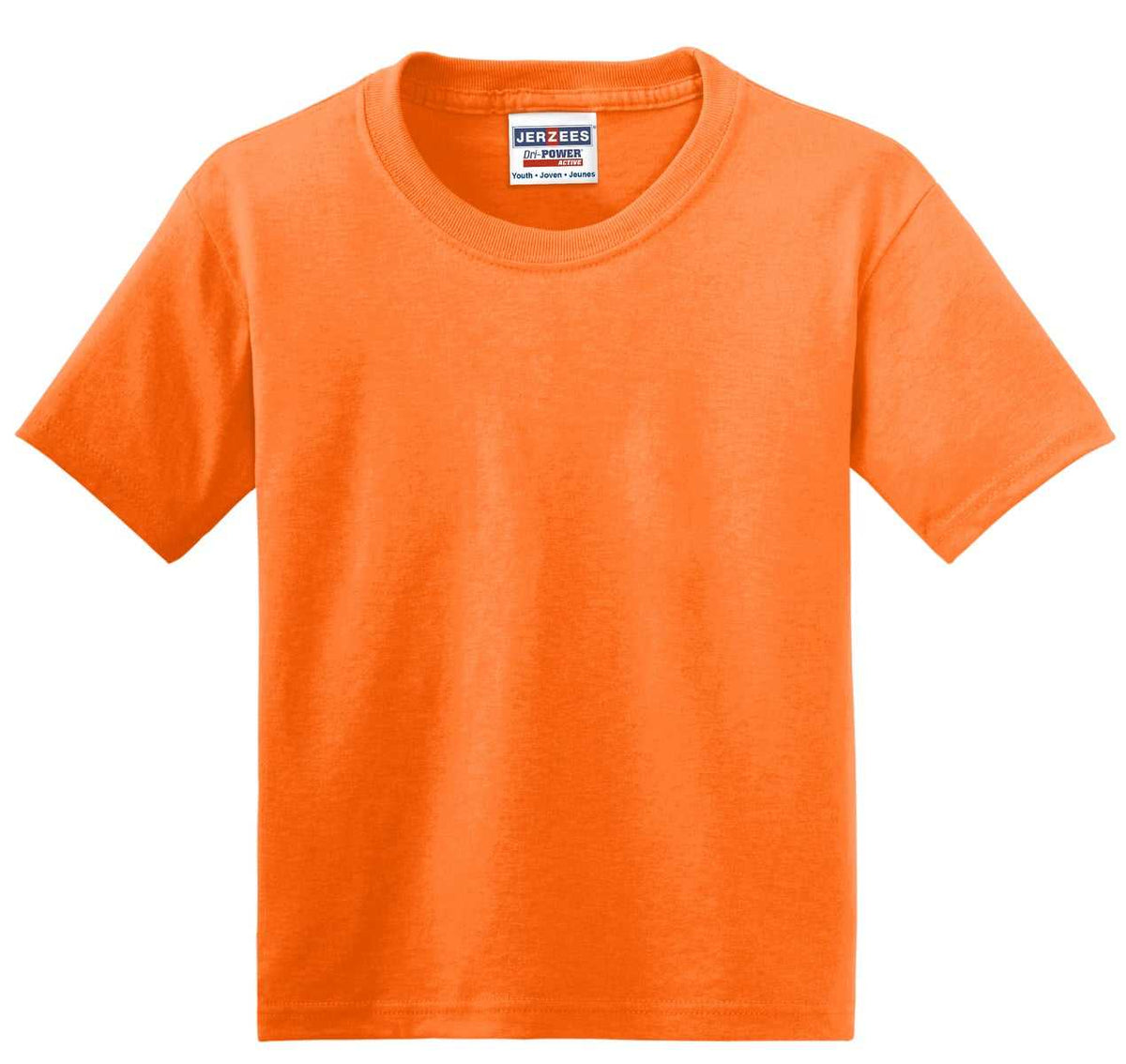 Jerzees 29B Youth Dri-Power 50/50 Cotton/Poly T-Shirt - Safety Orange - HIT a Double