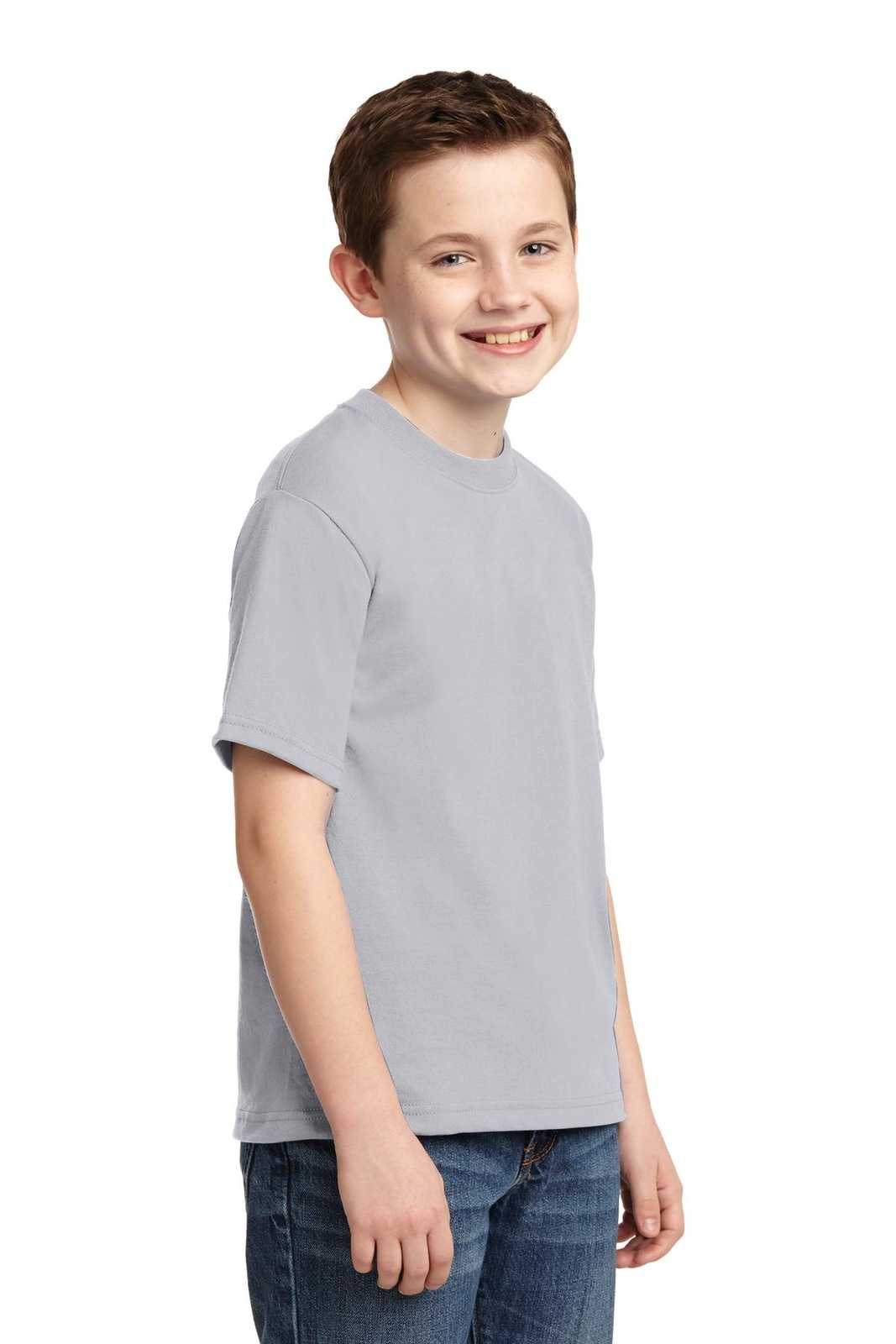Jerzees 29B Youth Dri-Power 50/50 Cotton/Poly T-Shirt - Silver - HIT a Double