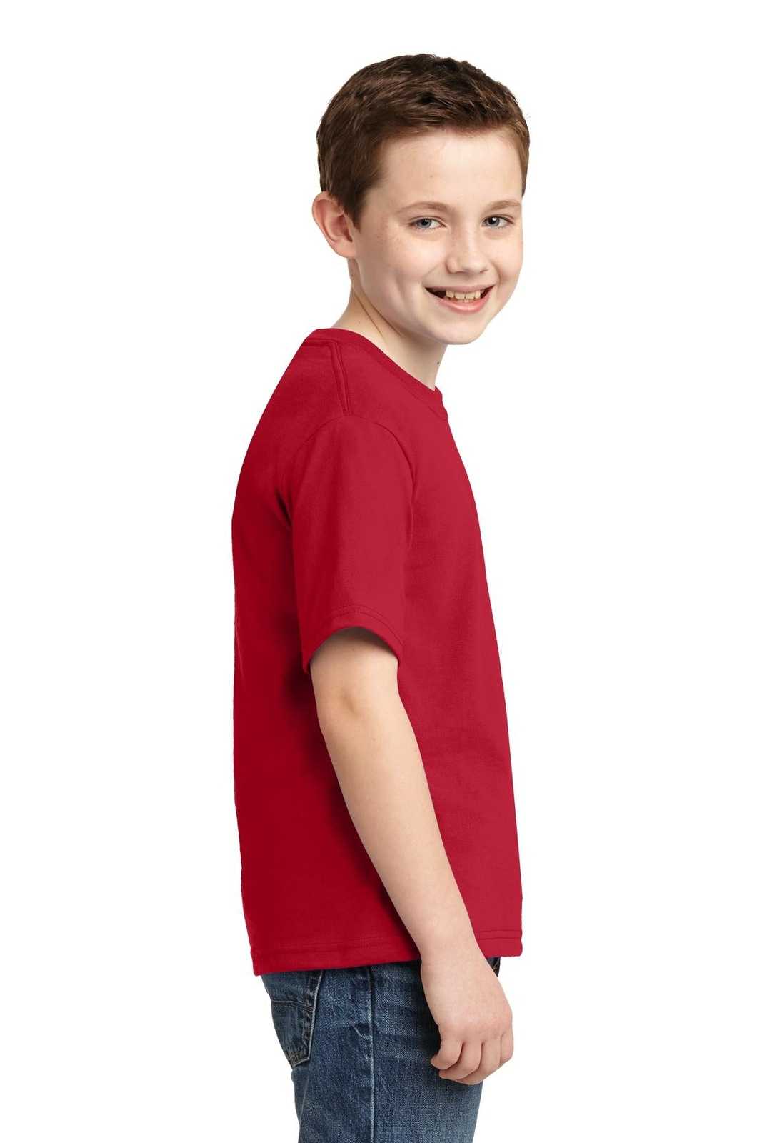 Jerzees 29B Youth Dri-Power 50/50 Cotton/Poly T-Shirt - True Red - HIT a Double