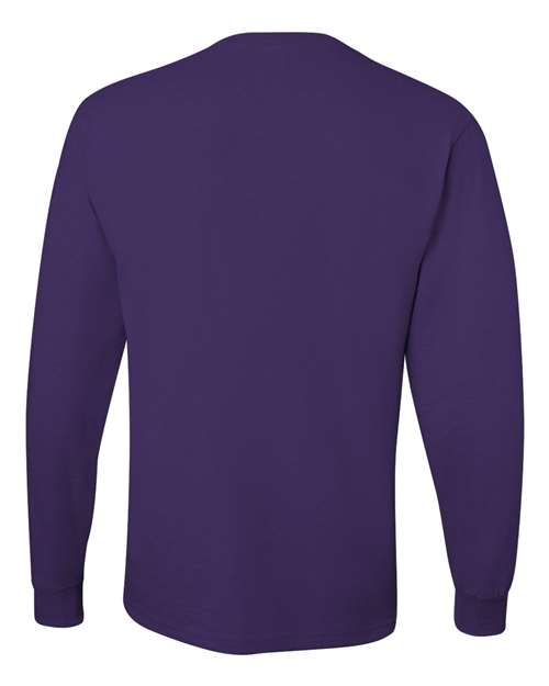 Jerzees 29LSR Dri-Power Long Sleeve 50 50 T-Shirt - Deep Purple - HIT a Double