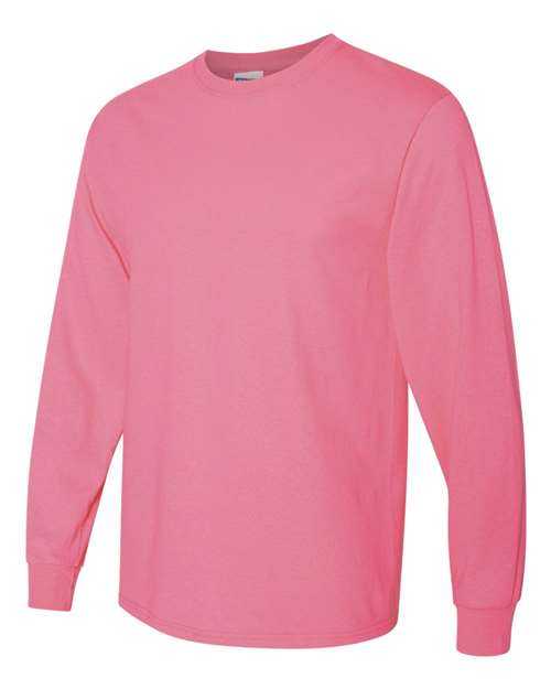 Jerzees 29LSR Dri-Power Long Sleeve 50 50 T-Shirt - Neon Pink - HIT a Double