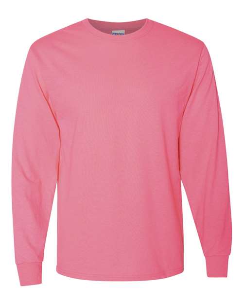Jerzees 29LSR Dri-Power Long Sleeve 50 50 T-Shirt - Neon Pink - HIT a Double