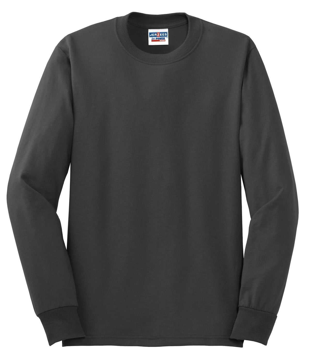Jerzees 29LS Dri-Power 50/50 Cotton/Poly Long Sleeve T-Shirt - Charcoal Gray - HIT a Double