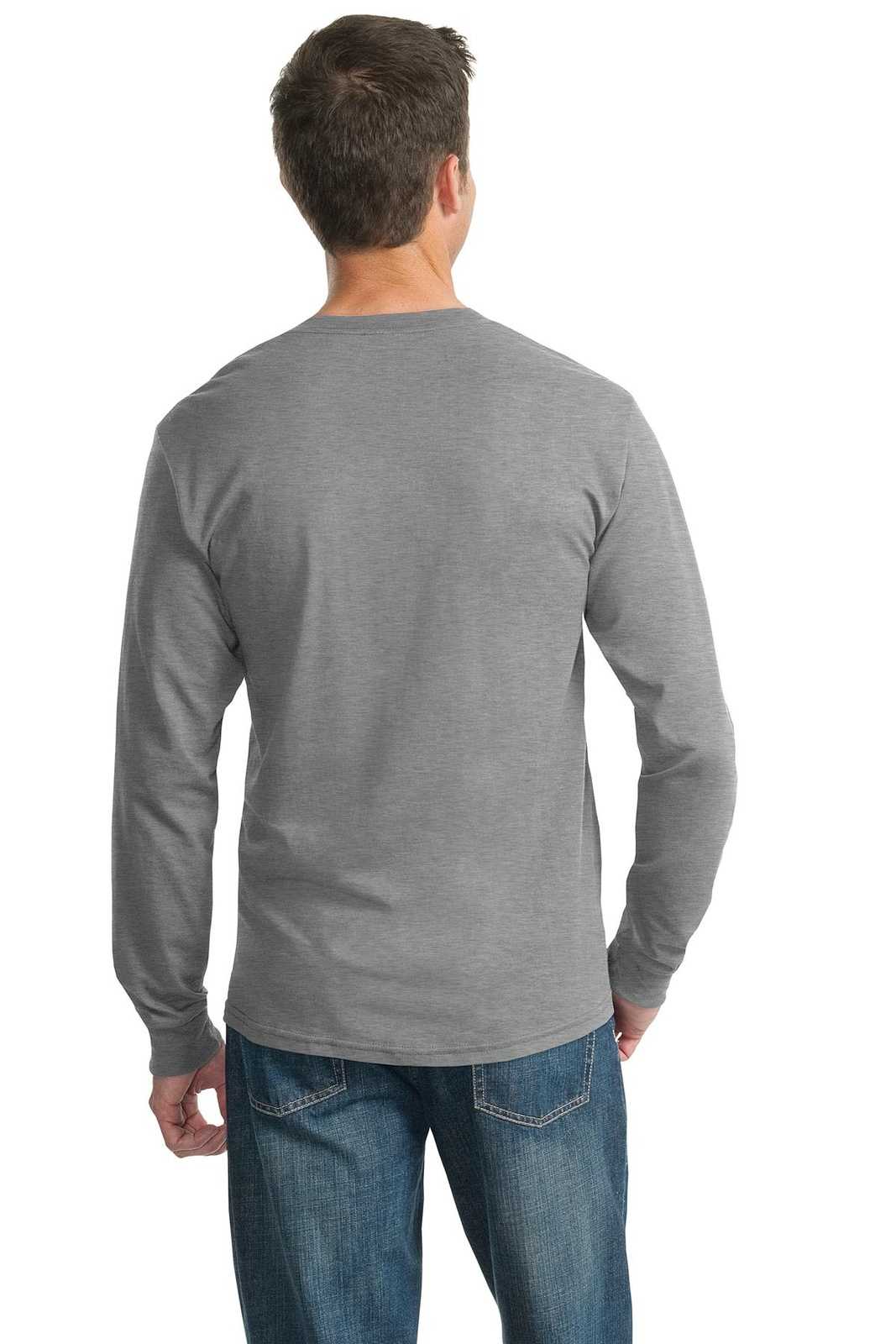 Jerzees 29LS Dri-Power 50/50 Cotton/Poly Long Sleeve T-Shirt - Oxford - HIT a Double
