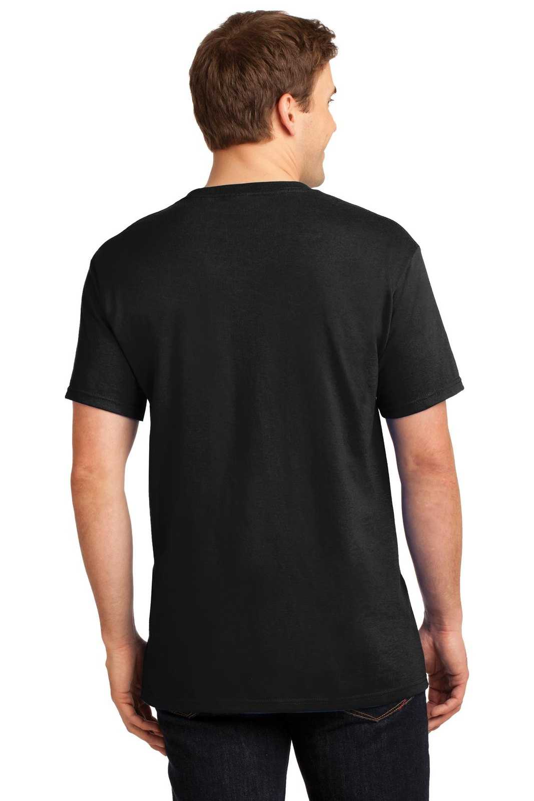 Jerzees 29MP Dri-Power 50/50 Cotton/Poly Pocket T-Shirt - Black - HIT a Double