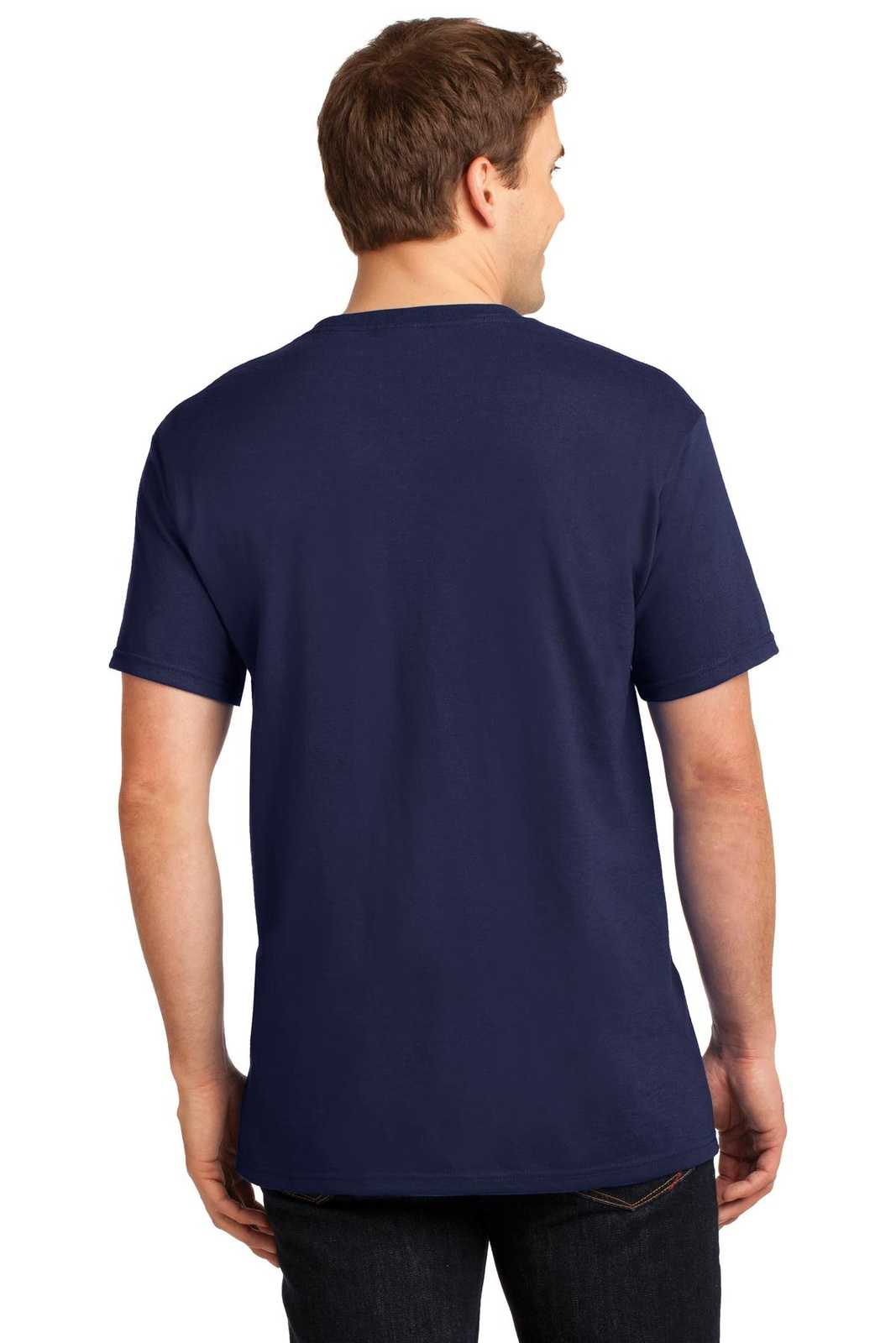 Jerzees 29MP Dri-Power 50/50 Cotton/Poly Pocket T-Shirt - Navy - HIT a Double