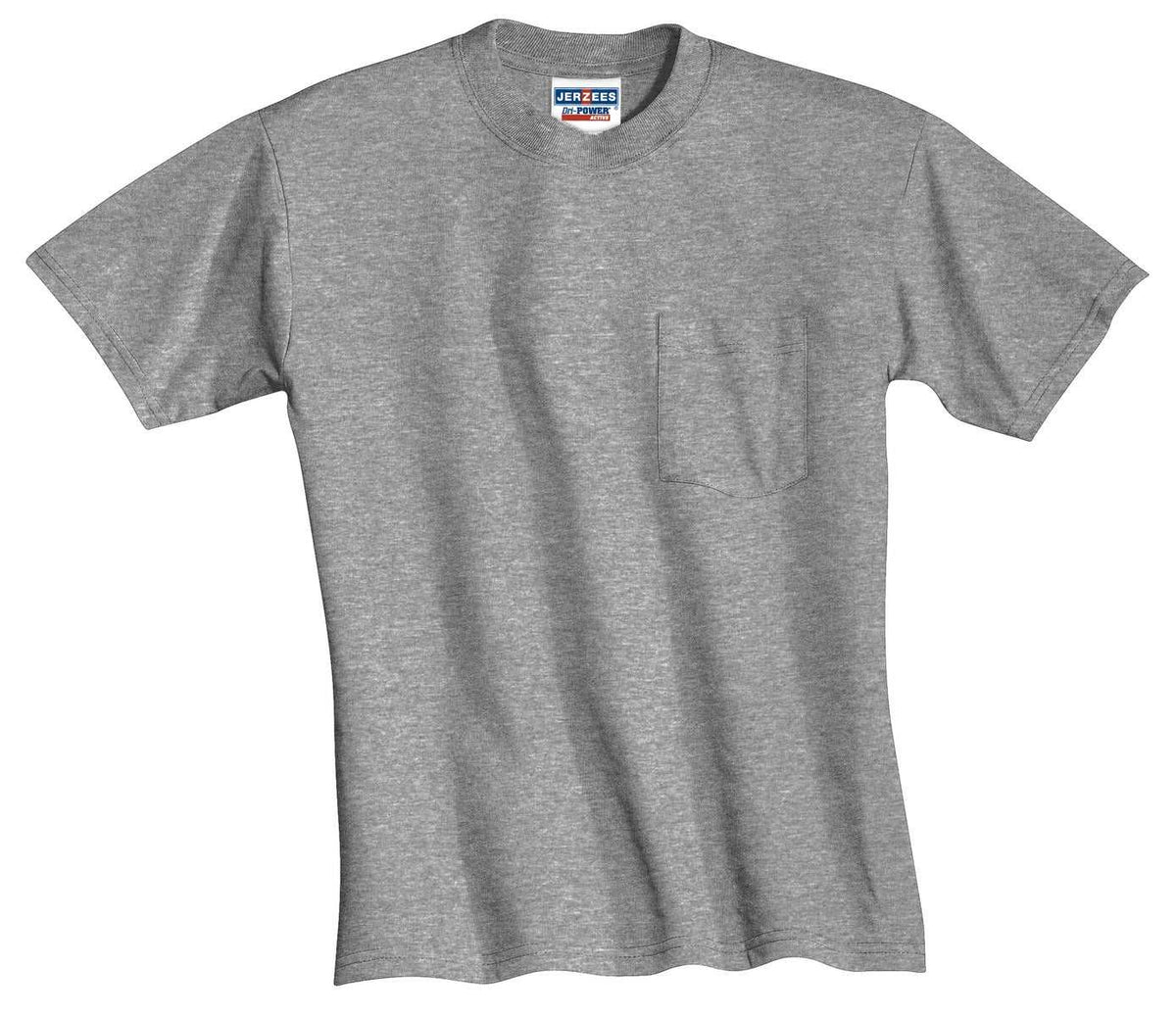 Jerzees 29MP Dri-Power 50/50 Cotton/Poly Pocket T-Shirt - Oxford - HIT a Double