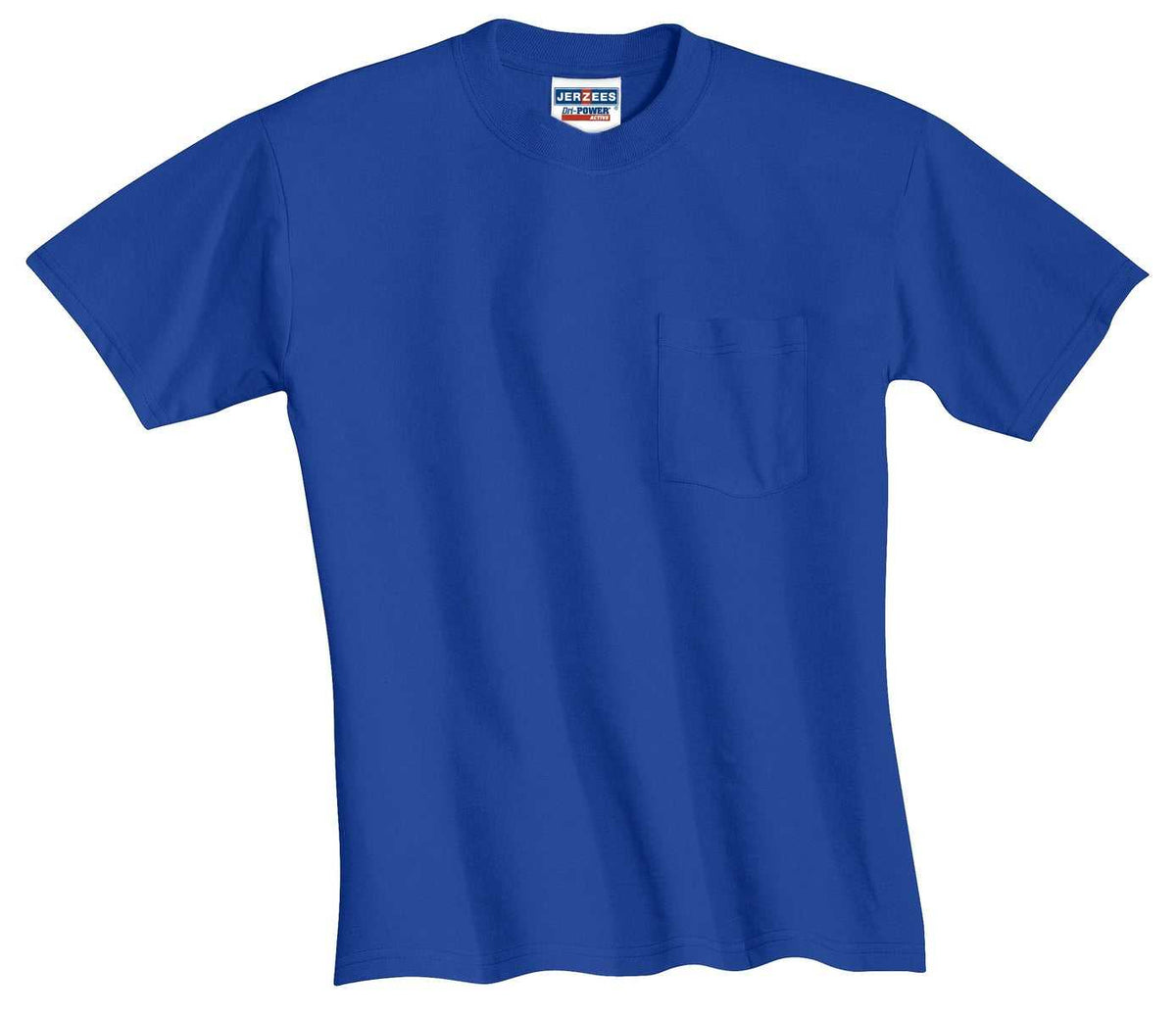 Jerzees 29MP Dri-Power 50/50 Cotton/Poly Pocket T-Shirt - Royal - HIT a Double