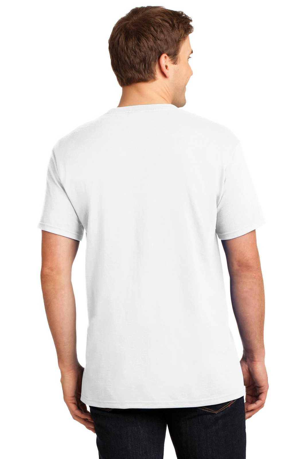 Jerzees 29MP Dri-Power 50/50 Cotton/Poly Pocket T-Shirt - White - HIT a Double