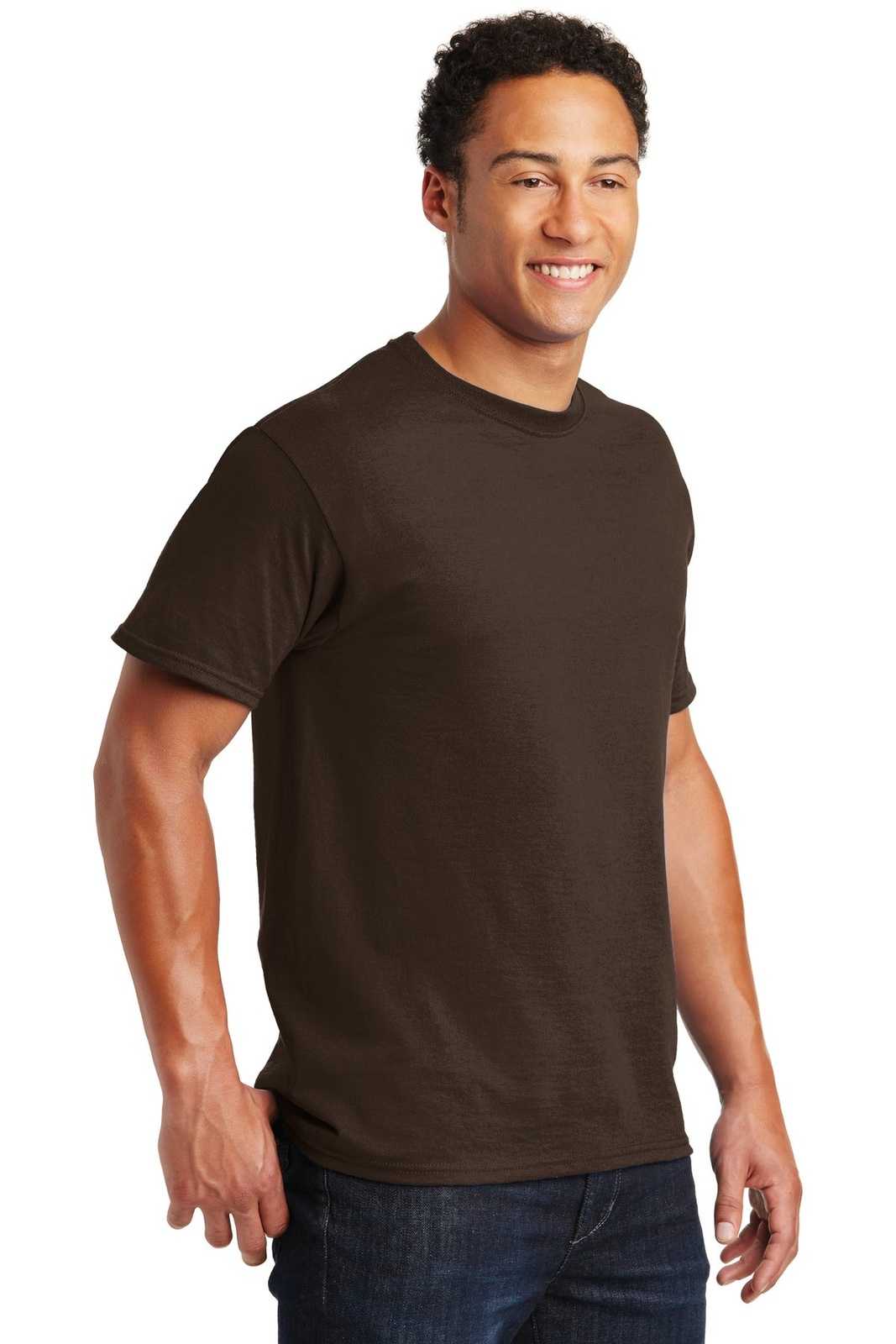 Jerzees 29M Dri-Power Active 50/50 Cotton/Poly T-Shirt - Chocolate - HIT a Double