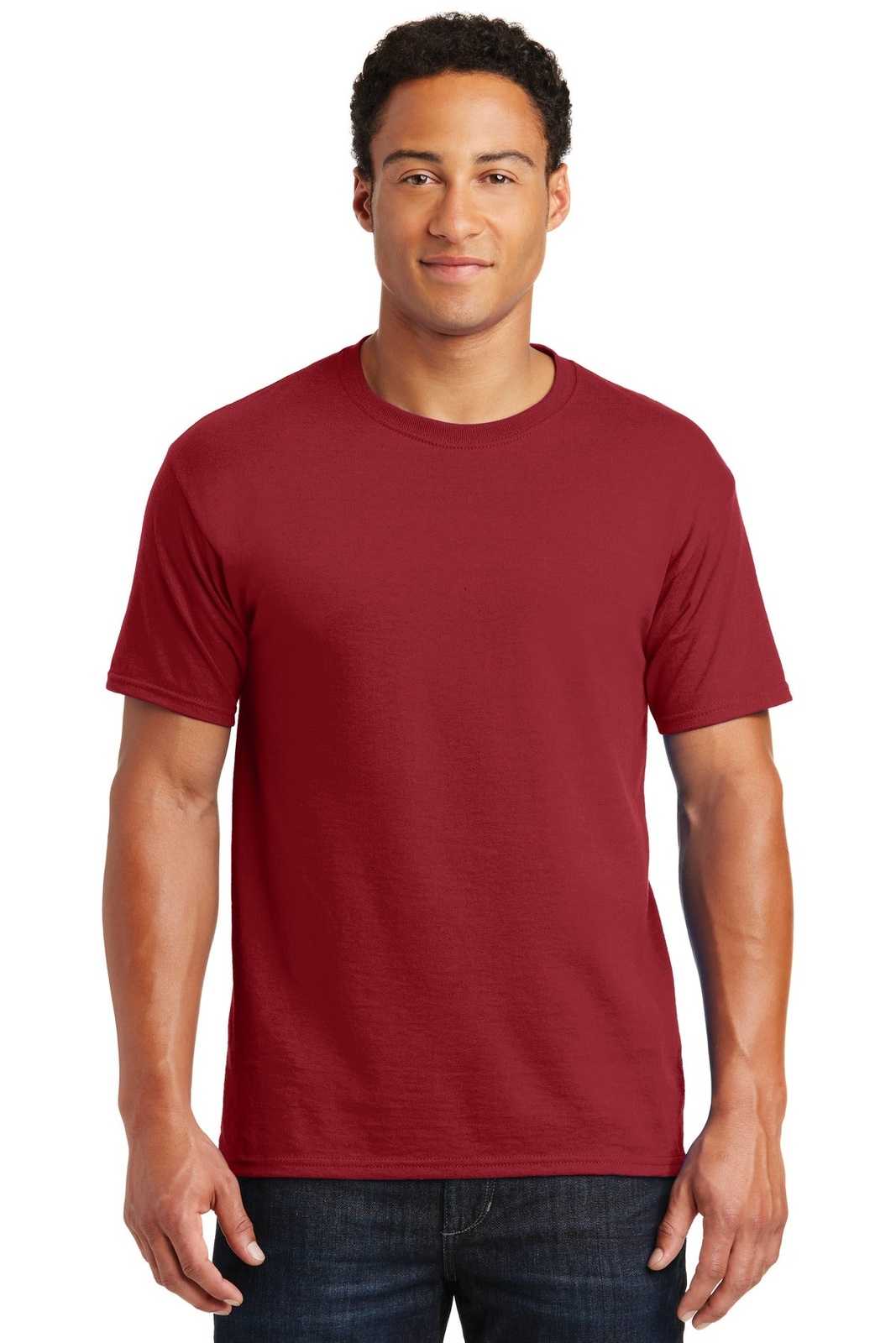 Jerzees 29M Dri-Power Active 50/50 Cotton/Poly T-Shirt - Crimson - HIT a Double
