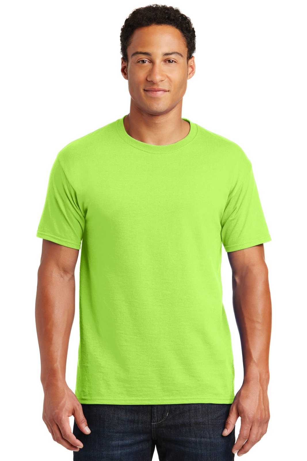 Jerzees 29M Dri-Power Active 50/50 Cotton/Poly T-Shirt - Neon Green - HIT a Double