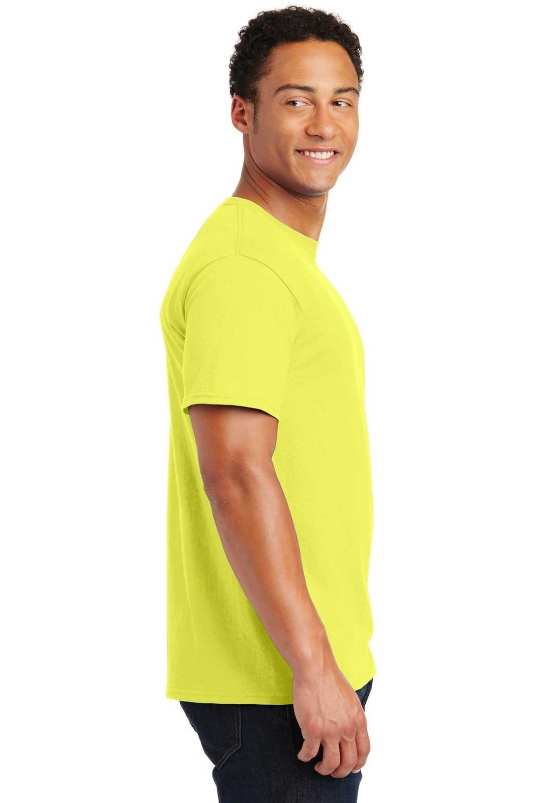 Jerzees 29M Dri-Power Active 50/50 Cotton/Poly T-Shirt - Neon Yellow - HIT a Double