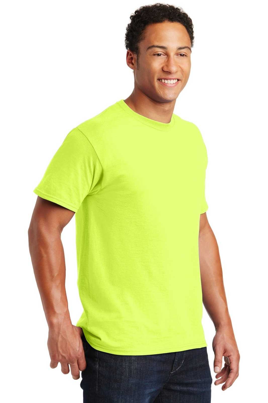Jerzees 29M Dri-Power Active 50/50 Cotton/Poly T-Shirt - Safety Green - HIT a Double