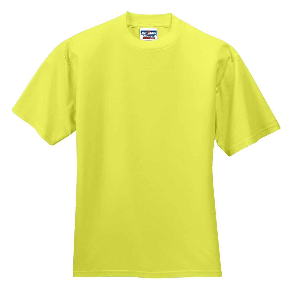 Jerzees 29M Dri-Power Active 50/50 Cotton/Poly T-Shirt - Safety Green - HIT a Double