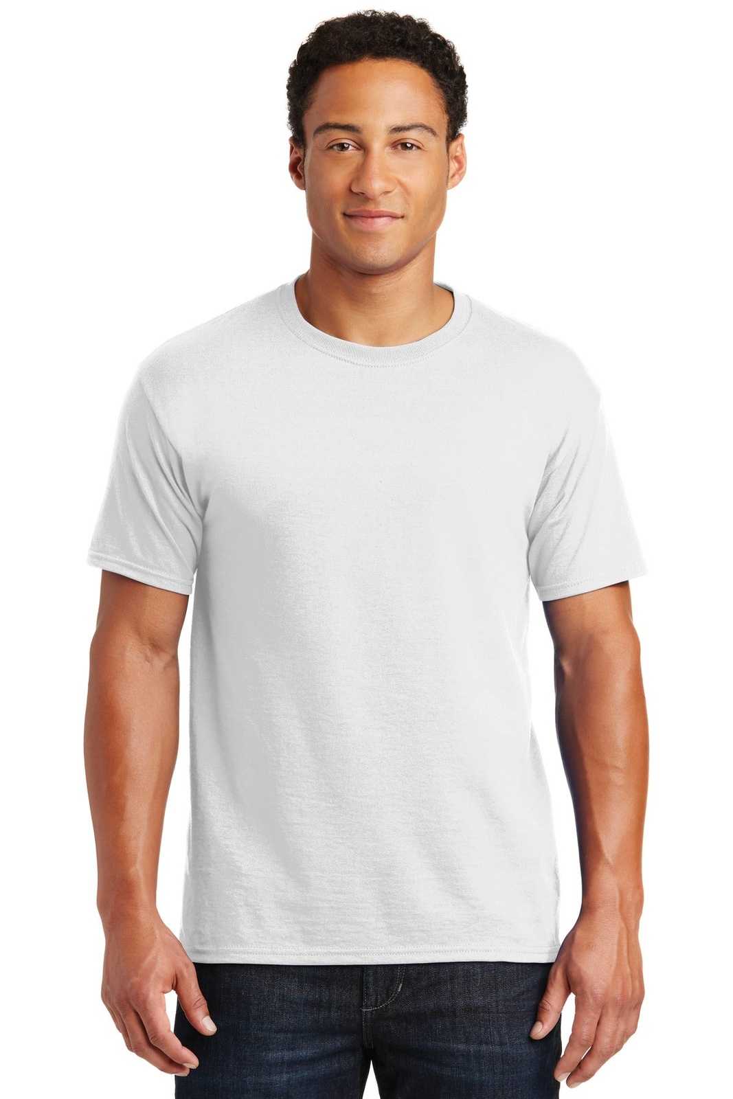 Jerzees 29M Dri-Power Active 50/50 Cotton/Poly T-Shirt - White - HIT a Double