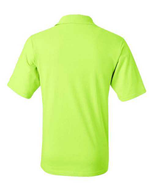 Jerzees 436MPR SpotShield 50 50 Polo with Pocket - Safety Green - HIT a Double