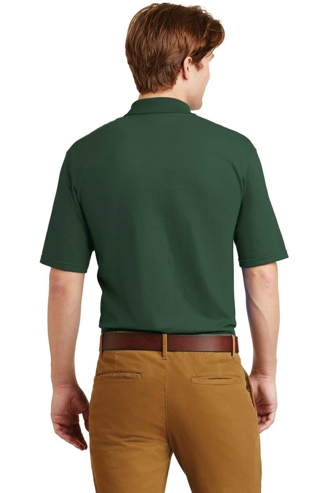 Jerzees 436MP -Spotshield 56-Ounce Jersey Knit Sport Shirt with Pocket - Forest Green - HIT a Double