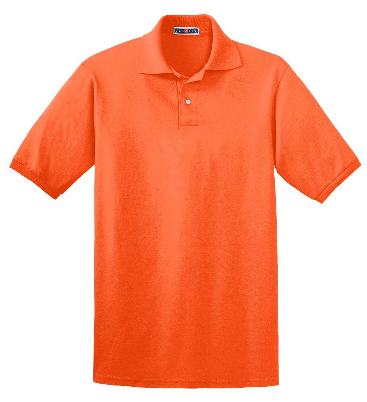 Jerzees 437M Spotshield 56-Ounce Jersey Knit Sport Shirt - Safety Orange - HIT a Double