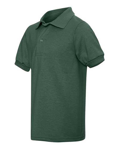 Jerzees 437YR Youth SpotShield 50 50 Polo - Forest Green - HIT a Double