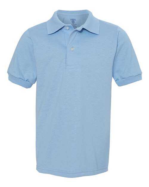 Jerzees 437YR Youth SpotShield 50 50 Polo - Light Blue - HIT a Double