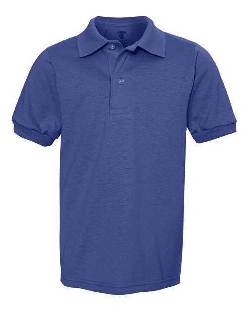 Jerzees 437YR Youth SpotShield 50 50 Polo - Royal - HIT a Double