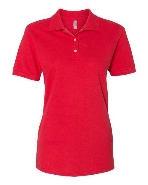 Jerzees 443W Women's 100% Ringspun Cotton Piqu Polo - True Red - HIT a Double