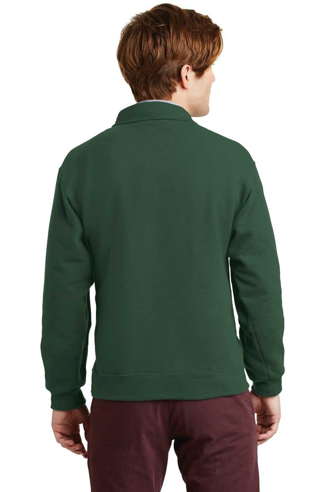 Jerzees 4528M Super Sweats Nublend 1/4-Zip Sweatshirt with Cadet Collar - Forest Green - HIT a Double