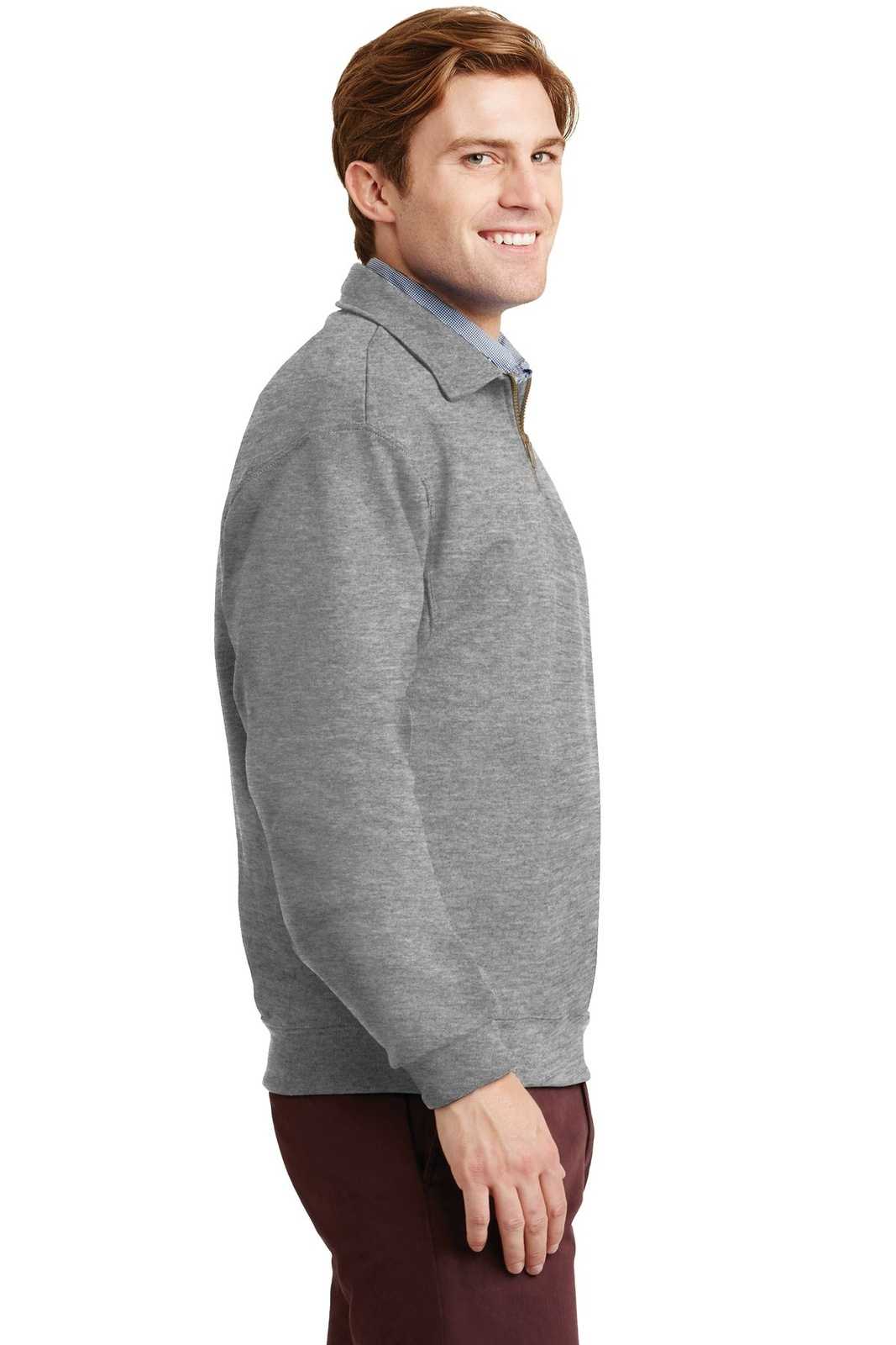 Jerzees 4528M Super Sweats Nublend 1/4-Zip Sweatshirt with Cadet Collar - Oxford - HIT a Double