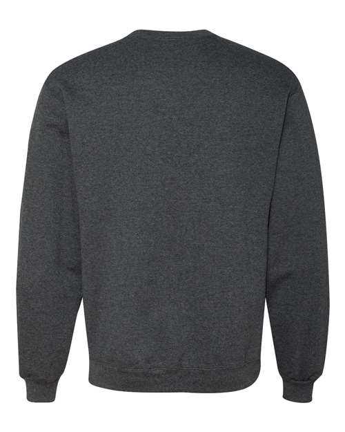 Jerzees 4662MR Super Sweats NuBlend Crewneck Sweatshirt - Black Heather - HIT a Double