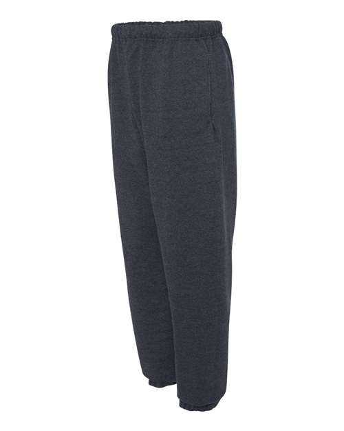 Jerzees 4850MR Super Sweats NuBlend Sweatpants with Pockets - Black Heather - HIT a Double