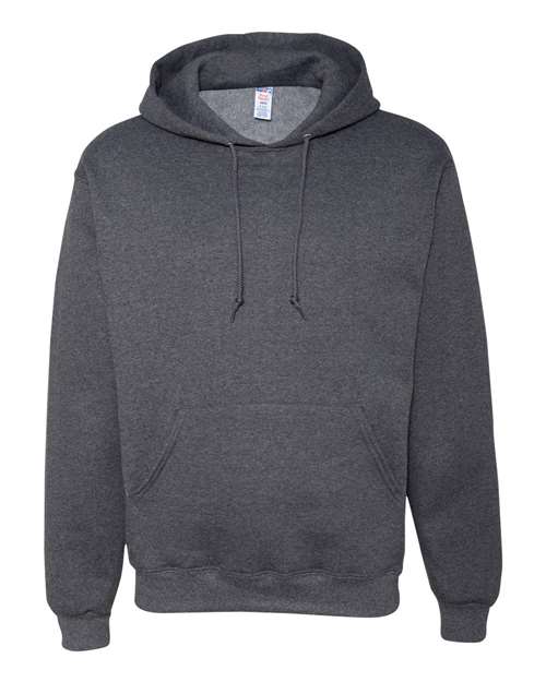 Jerzees 4997MR Super Sweats NuBlend Hooded Sweatshirt - Black Heather - HIT a Double