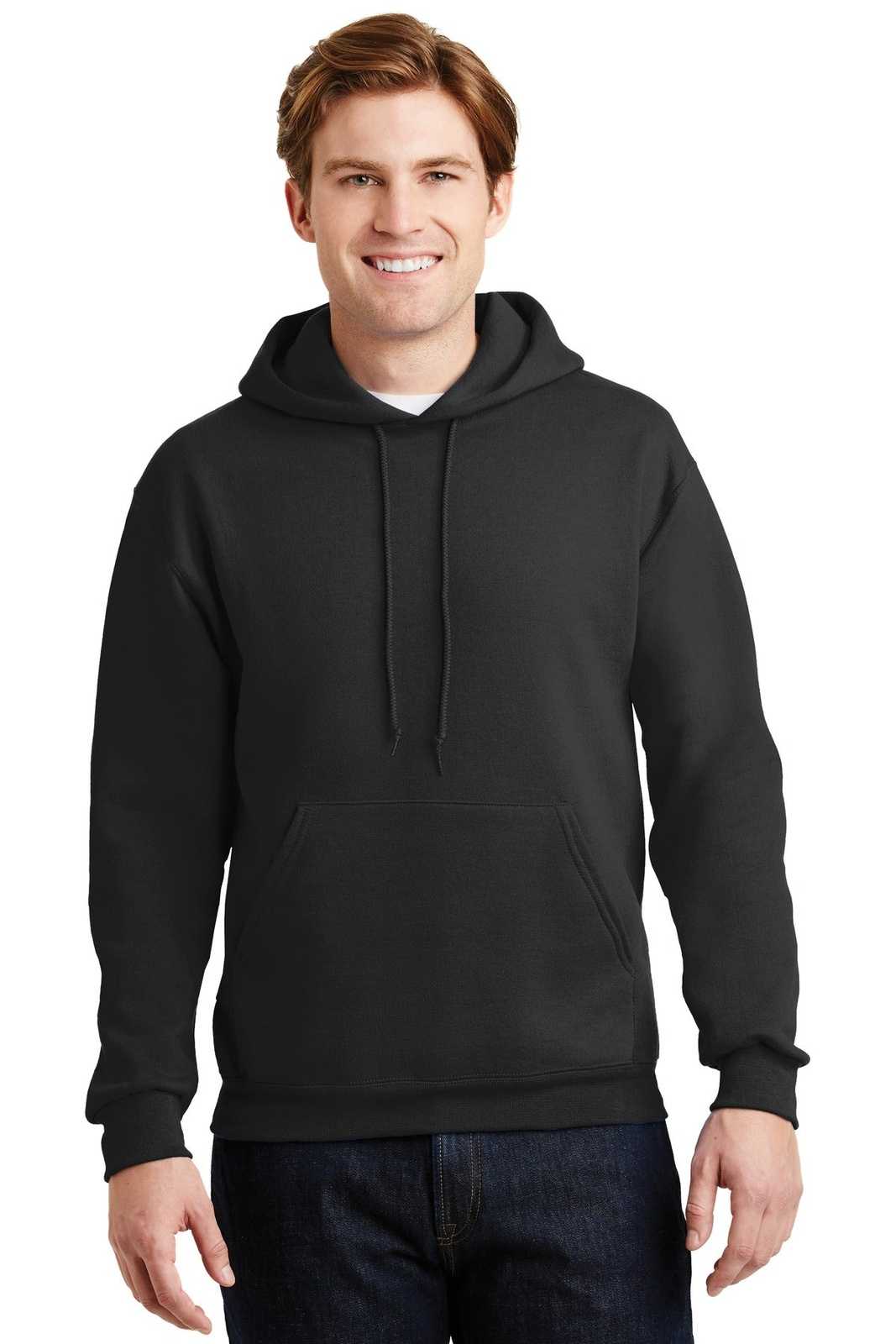 Jerzees 4997M Super Sweats Nublend Pullover Hooded Sweatshirt - Black - HIT a Double