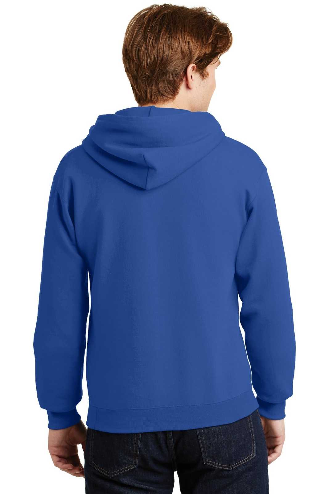 Jerzees 4997M Super Sweats Nublend Pullover Hooded Sweatshirt - Royal - HIT a Double