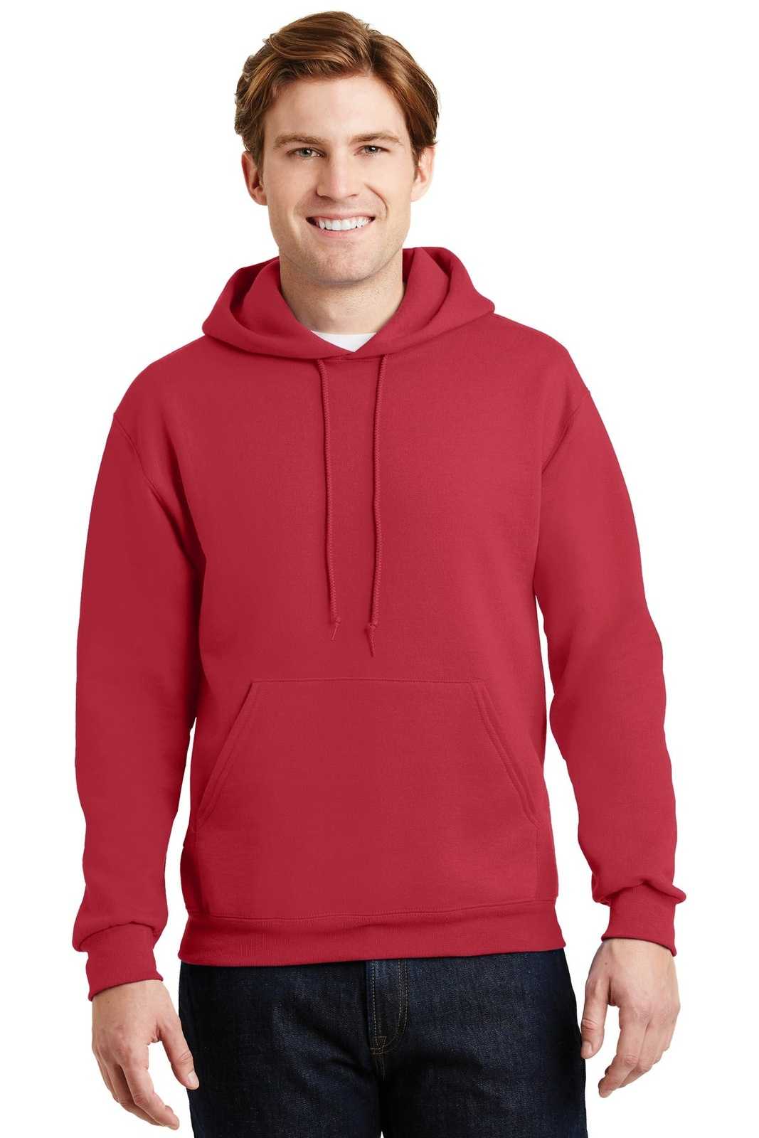 Jerzees 4997M Super Sweats Nublend Pullover Hooded Sweatshirt - True Red - HIT a Double