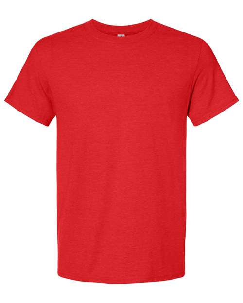 Jerzees 560MR Premium Blend Ringspun Crewneck T-Shirt - Fiery Red Heather - HIT a Double