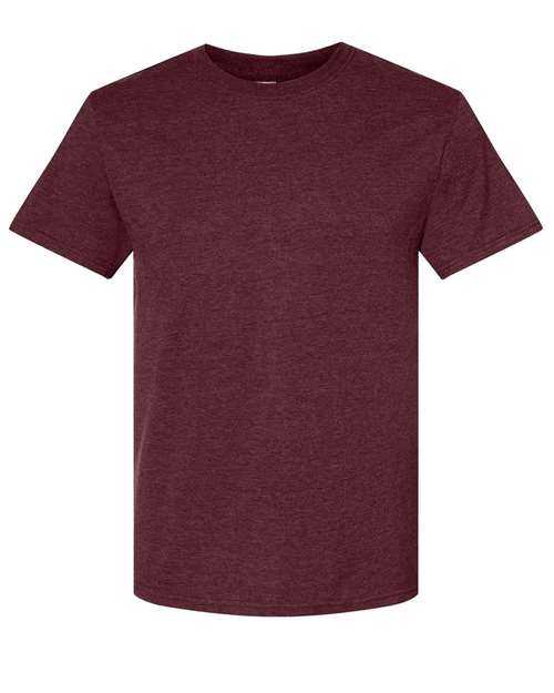 Jerzees 560MR Premium Blend Ringspun Crewneck T-Shirt - Maroon Heather - HIT a Double