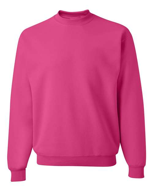 Jerzees 562MR NuBlend Crewneck Sweatshirt - Cyber Pink - HIT a Double