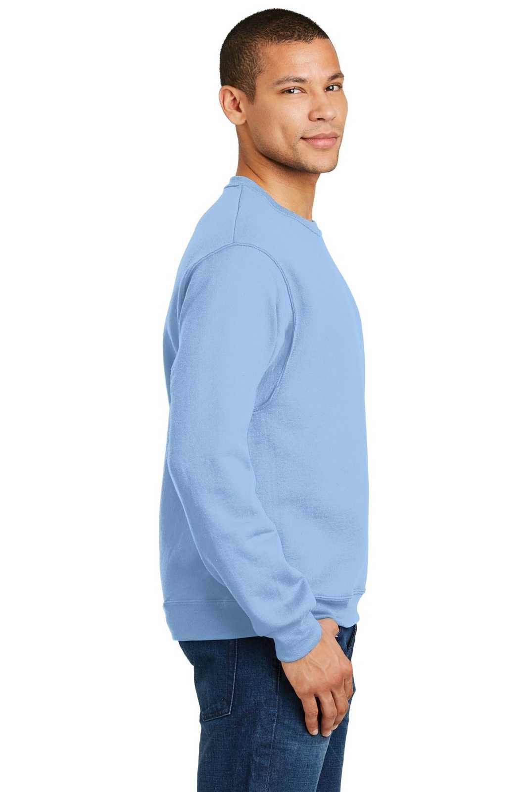 Jerzees 562M Nublend Crewneck Sweatshirt - Light Blue - HIT a Double
