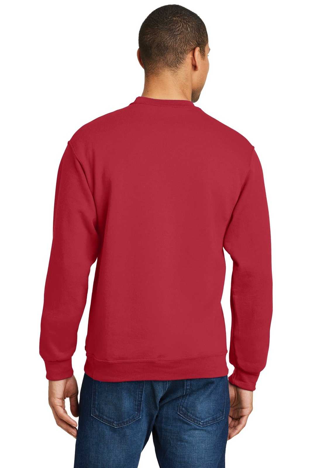 Jerzees 562M Nublend Crewneck Sweatshirt - True Red - HIT a Double