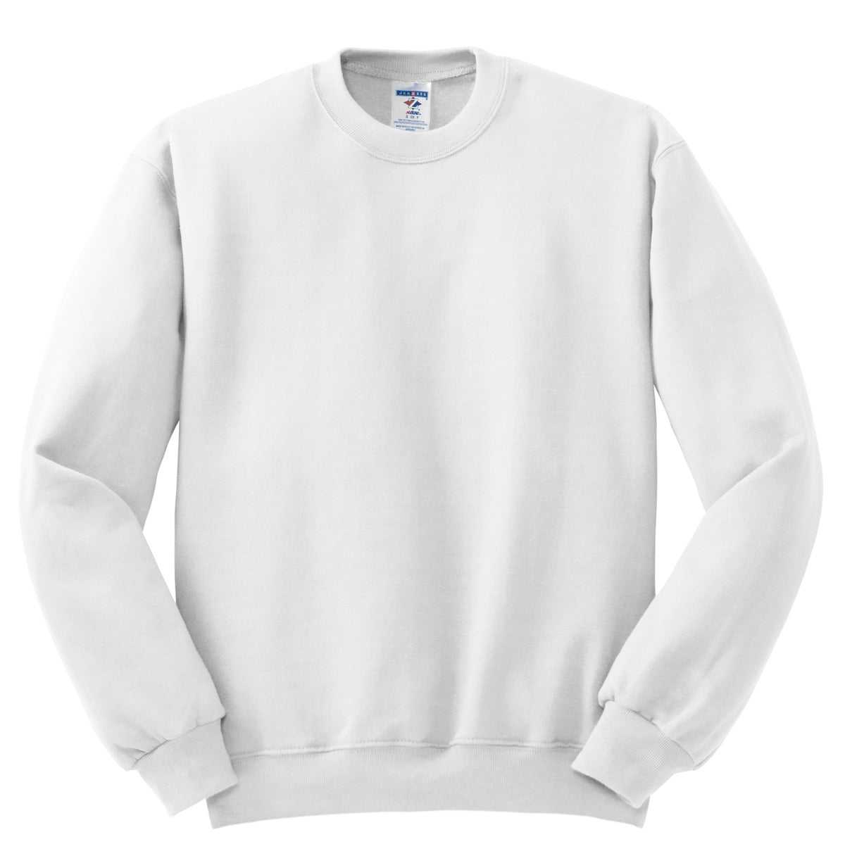 Jerzees 562M Nublend Crewneck Sweatshirt - White - HIT a Double