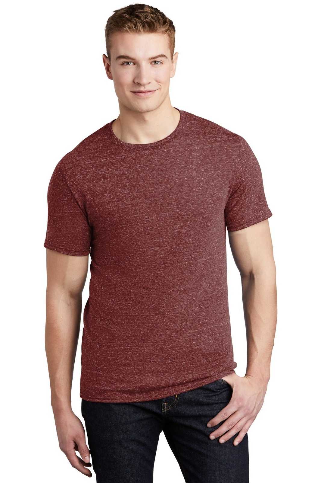 Jerzees 88M Snow Heather Jersey T-Shirt - Maroon - HIT a Double