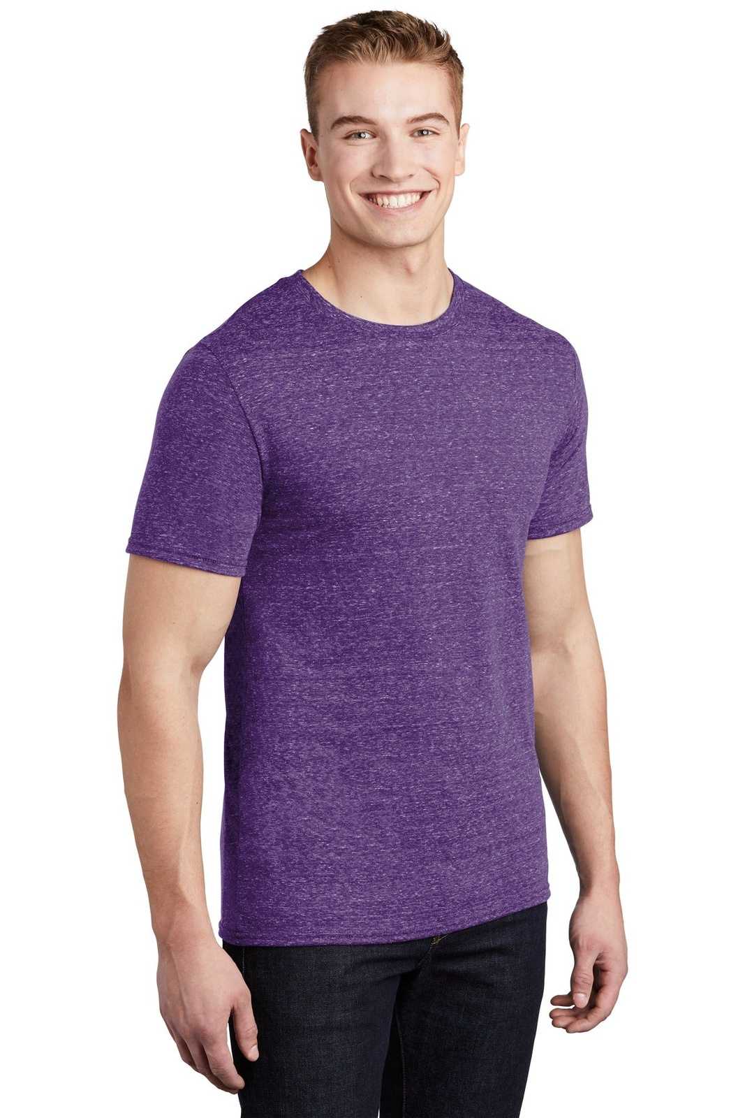Jerzees 88M Snow Heather Jersey T-Shirt - Purple - HIT a Double