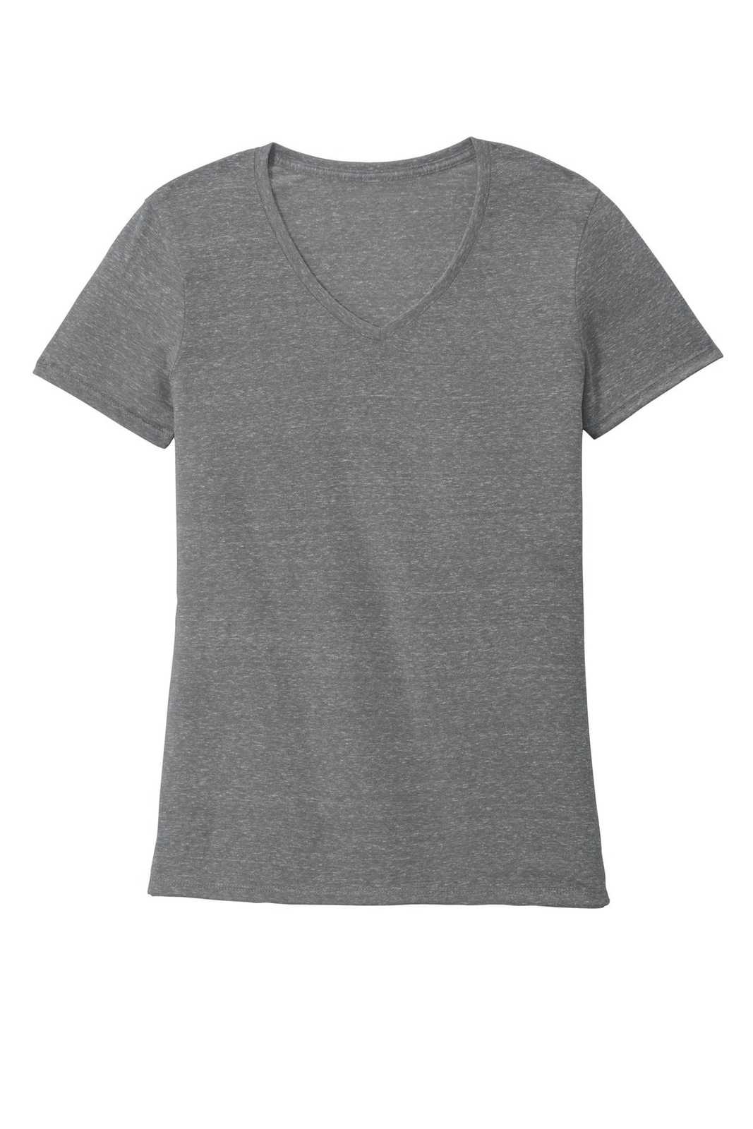 Jerzees 88WV Ladies Snow Heather Jersey V-Neck T-Shirt - Charcoal - HIT a Double